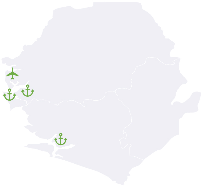 Sierra Leone Infrastructure Map