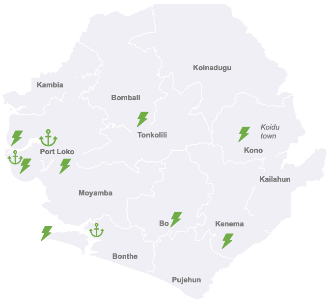 Sierra Leone Infrastructure Map
